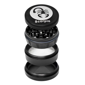 63mm Assorted Color 4-Parts Herb Grinders for Every Zodiac