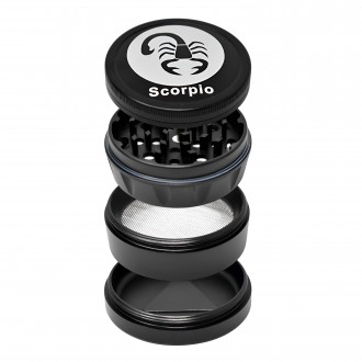 63mm Assorted Color 4-Parts Herb Grinders for Every Zodiac