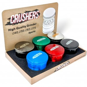 63mm Crushers Beat to Grind Drum Design Herb Grinder 6ct Display [GR133]