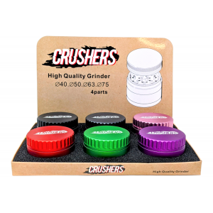 70mm 4 Parts Crushers Leaden Grinder 6ct Display [GR252]