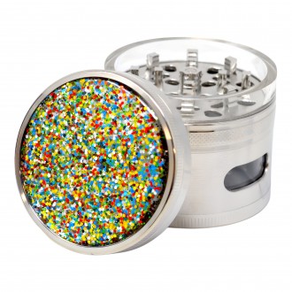 63mm 4 Part Sparkle & Grind Add Shine To Your Herbs Crushers Grinder 6ct Display - [GR411]