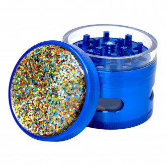 63mm 4 Part Sparkle & Grind Add Shine To Your Herbs Crushers Grinder 6ct Display - [GR411]