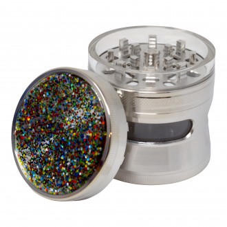 Crushers 63mm 4-Piece Sparkle & Grind W/ 2.10" Herb Grinder 6ct Display