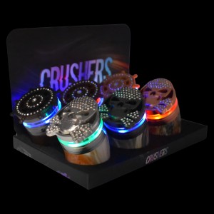 Crushers 62mm 4-Piece Sterring Skull LED Skull Grinder (6CT Display)