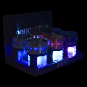 Crushers 62mm 4-Piece Fancy LED Grinder (6CT Display)