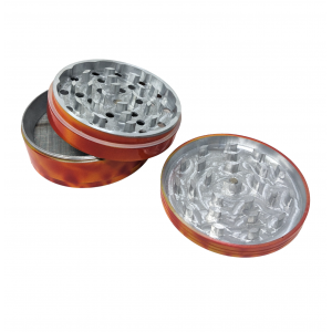 100mm Assorted Color Lava Design 4 Parts Grinder - [JIG013]