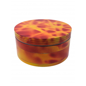 100mm Assorted Color Lava Design 4 Parts Grinder - [JIG013]