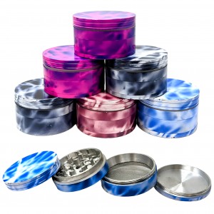 62mm Assorted Color Lava Design 4 Parts Grinder - 6pk [JIG056]