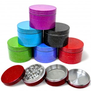 50mm Assorted Color Sparkling Tone 4 Parts Grinder - 6PK [JIG061]