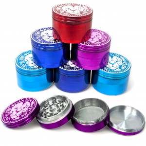 50mm Assorted Color LionPride 4 Parts Grinder - 6PK [JIG062]