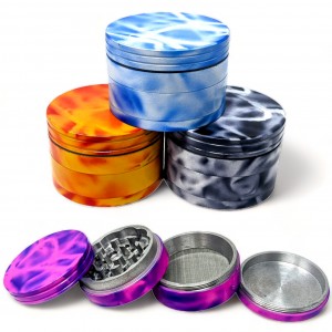 50mm Assorted Color Lava Design 4 Parts Grinder - [JIG069]