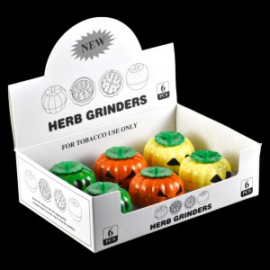 55mm 3-Parts Pumpkin Herb Grinder (6CT Display)