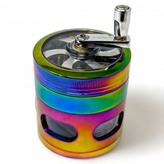 Turn Up the Vibes - Crank Handle 4-Parts Herb Grinder - [WB-08]