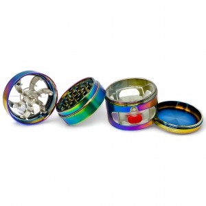 Turn Up the Vibes - Crank Handle 4-Parts Herb Grinder - [WB-08]