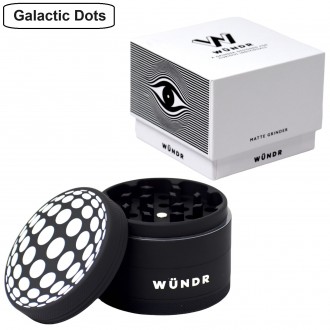 WÜNDR - 2.5" Matte White and Black 4-Part Herb Grinder 63mm 