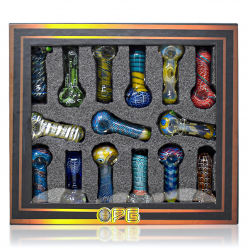 On Point Glass - 3.5" Vibrant Swirl Glass Hand Pipe - 15Ct Display