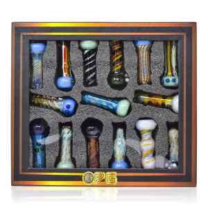 3.5" Eye Catching Glass Chillum Hand Pipe - 15Ct Display