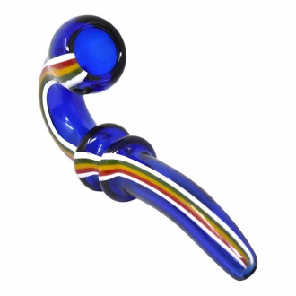 4" Rasta Art Slime Color Sherlock Hand Pipe - 10Ct Display