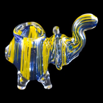 2.5" Inside Out Swirl Mini Elephant Animal Hand Pipe - (Pack Of 2)