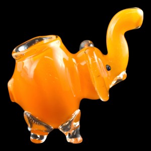 2.5" Frit Art Mini Elephant Animal Hand Pipe - (Pack Of 2) 