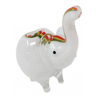 Frit Rasta Line Elephant Animal Hand Pipe - [AP12]