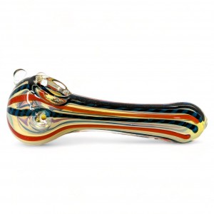 4.5" Rope Twirls Stripes Dicro Art Spoon Hand Pipes - 2Pk [BK113]