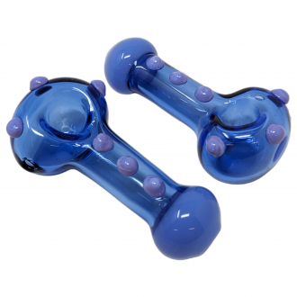 4.5" Colored Tube with Marble Hand Pipe (Pack of 2) - [DJ568]