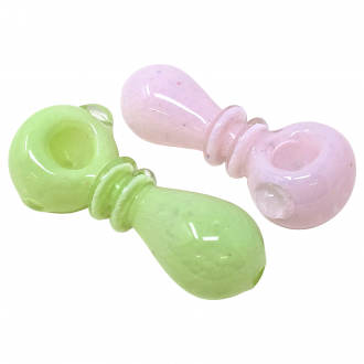 4.5" Frit Double Rim Slyme Hand Pipe (Pack of 2) - [DJ574]