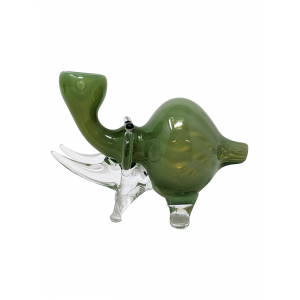 5" Assorted Color Big Glass Elephant Hand Pipe - [DJ588]