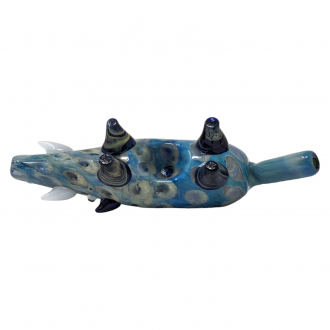 5.5" Fumed Dot Art Animal Hand Pipe - [DJ626]