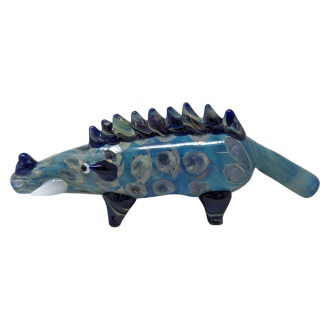 5.5" Fumed Dot Art Animal Hand Pipe - [DJ626]