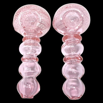 5" Pink Tube Multi Ball W/ 2-Rim Hand Pipe - (Pack of 2) [DJ627]