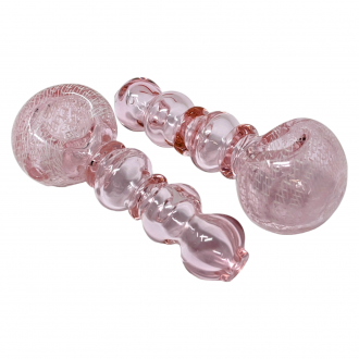 5" Pink Tube Multi Ball W/ 2-Rim Hand Pipe - (Pack of 2) [DJ627]