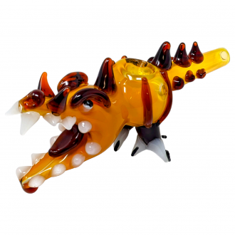 7.5" "Ally The Alligator" Animal Hand Pipe - [DJ630]