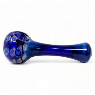 5" Fumed Glass, Polka Dot Charm Spoon Hand Pipes - 2pk [DJ641]