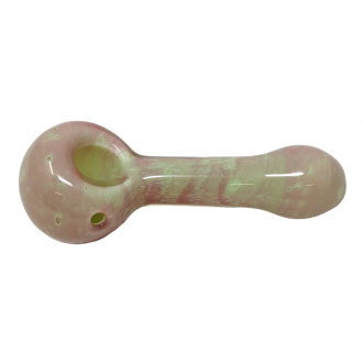 4.5" Slyme Double Tube Work Purple/ Green Hand Pipe - 1Pk [DJ423]