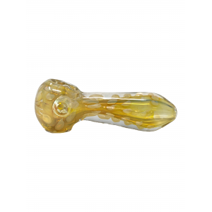 4.5" Silver Fumed Dot Art Hand Pipe (Pack of 2) - [GWST0070]