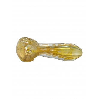 4.5" Silver Fumed Dot Art Hand Pipe (Pack of 2) - [GWST0070]