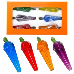 Apex - 6" Fancy Carrot Glycerin Hand Pipe (6CT Display)