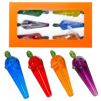 Apex - 6" Fancy Carrot Glycerin Hand Pipe (6CT Display)