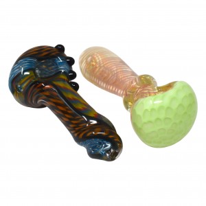 Apex - 4" 12 Shades of Pleasure Premium Hand Pipe - 12Ct Display 