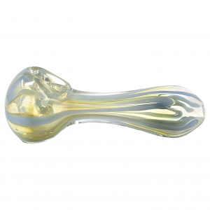 3" Silver Fumed Line Art Hand Pipe (Pack of 5) - [KP12]