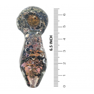 6.5" Gold Fumed Die Art Jumbo Hand Pipe - [KP19]