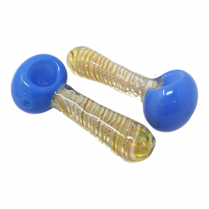 5" Silver Fumed Color Tube Head Hand Pipe (Pack of 2) - [NAP11]