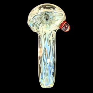 USA BLOWN - 4" Silver Fumed Millie Marble Art Hand Pipe [PDUSA01]