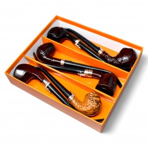 CLICKIT Medium Wooden Color Pipe - Assorted Designs (6CT Display)