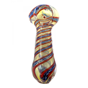 3" Silver Fumed Twisted Art Hand Pipe (Pack of 2) - [PT-555]