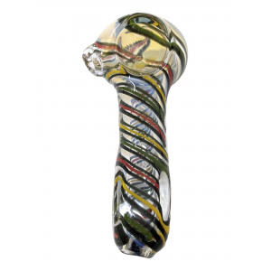 3" Rasta & Fumed  Art Hand Pipe (Pack Of 2) [PT508]