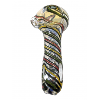 3" Rasta & Fumed  Art Hand Pipe (Pack Of 2) [PT508]