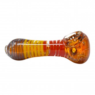 4.5" Multi Color Spiral Art Spoon Hand Pipe (Pack of 2)